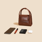 (WD4156) Leather Women's Bag Mobile Phone Bag Niche Design Small Square Bag Crossbody Bag