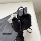 (WD4217) Autumn and Winter New Fur Bag Imitation Fox Plush Bag Senior Sense All Shoulder Crossbody