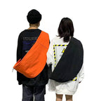 (WD4375) New Autumn and Winter Dark Outdoor Street Canvas Bag Double Ring Buckle Dumpling Bag Shoulder Crossbody Bag
