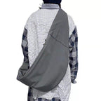 (WD4375) New Autumn and Winter Dark Outdoor Street Canvas Bag Double Ring Buckle Dumpling Bag Shoulder Crossbody Bag