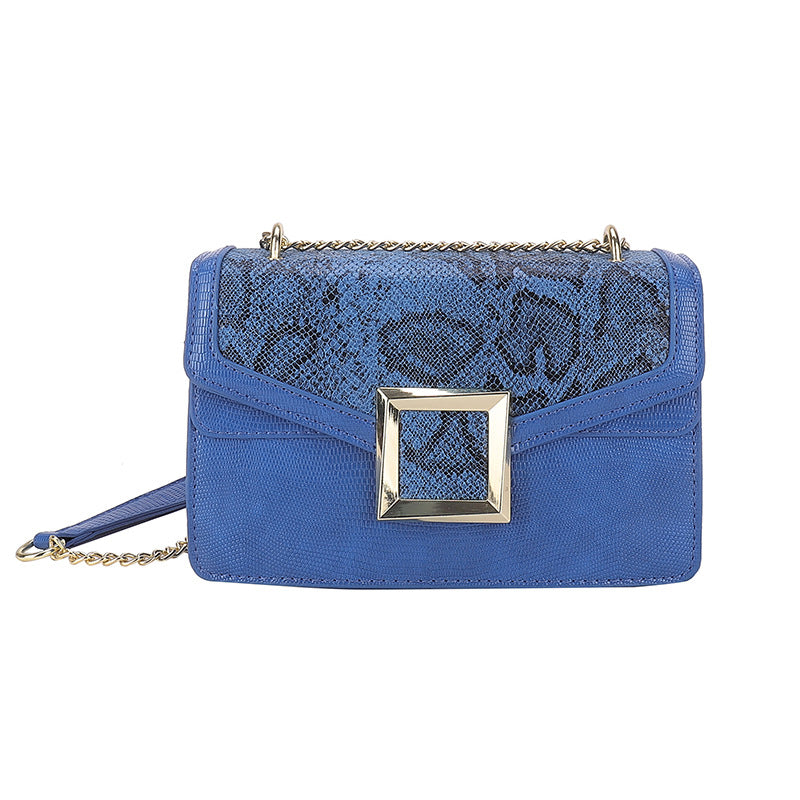 (WD4376) Vintage Snakeskin Print Women's Bag New Fashion Chain Crossbody Bag Temperament Popular