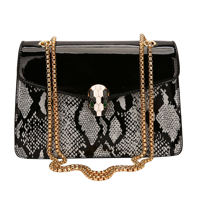 (WD4377) Serpentine Women's Bag High-Grade Texture Bag Female Chain Small Popular Single Shoulder Crossbody Ladybags