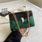 (WD4377) Serpentine Women's Bag High-Grade Texture Bag Female Chain Small Popular Single Shoulder Crossbody Ladybags