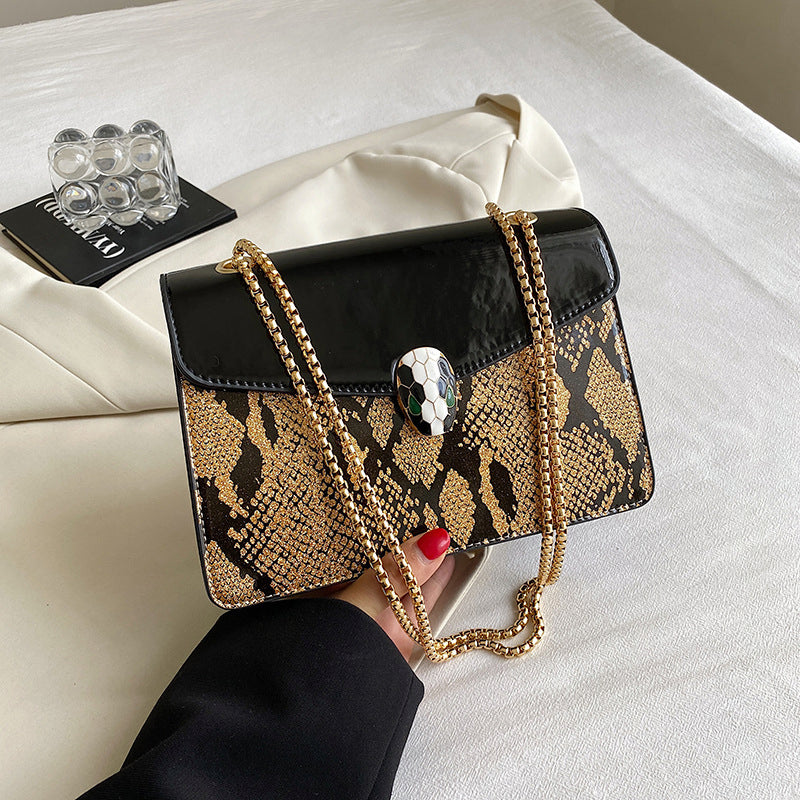 (WD4377) Serpentine Women's Bag High-Grade Texture Bag Female Chain Small Popular Single Shoulder Crossbody Ladybags