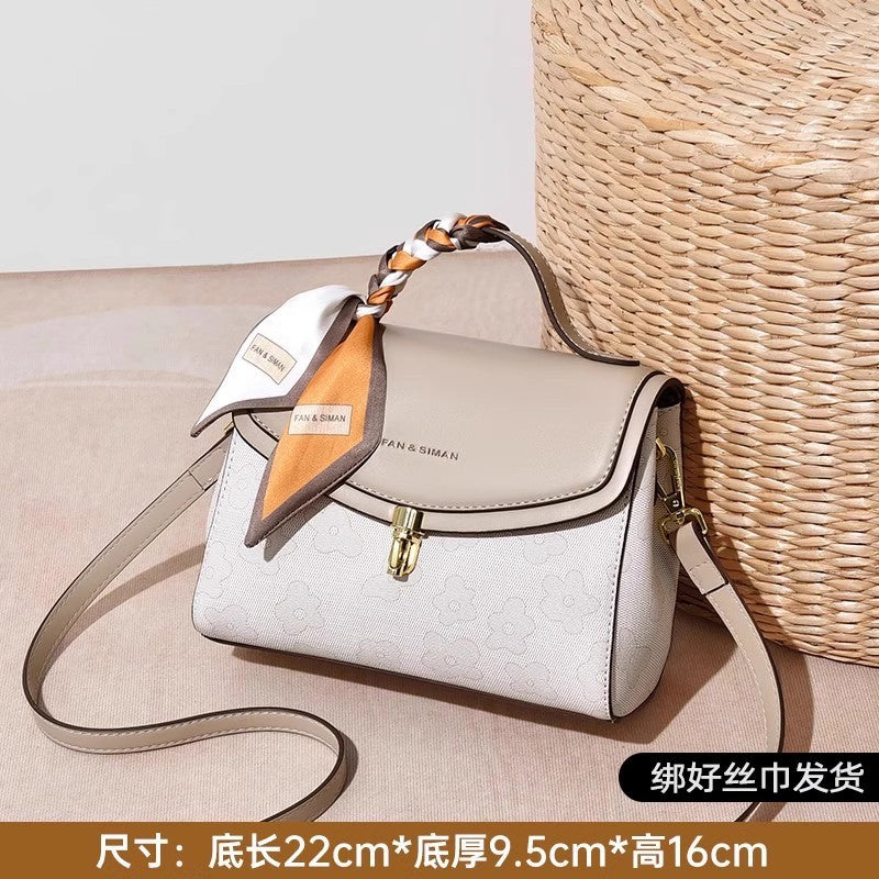 (WD4939) Bucket Bag Women's Contrast Single Shoulder Crossbody Commuter Omnibus Tote Underarm Bag