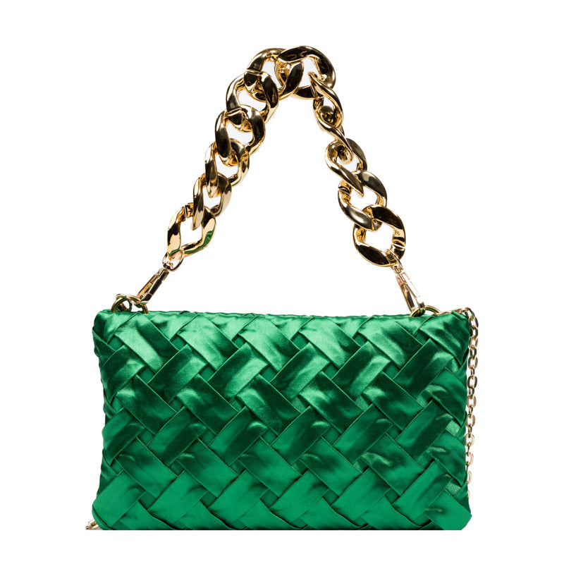 (WD5462) Fashion Metal Chain Single Shoulder Handbag
