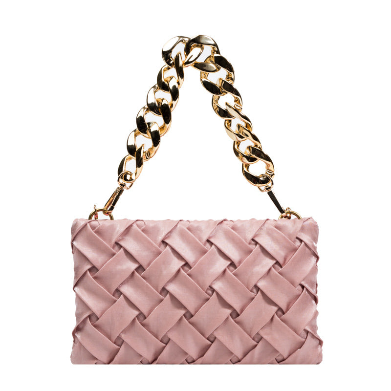 (WD5462) Fashion Metal Chain Single Shoulder Handbag