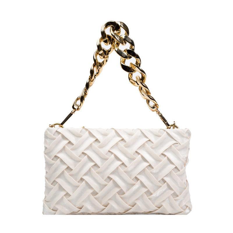 (WD5462) Fashion Metal Chain Single Shoulder Handbag