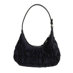 (WD5848) Women Handbag PU Shoulder Strap Wrinkle Leather Lady Hangbag Puffy Shoulder Bag