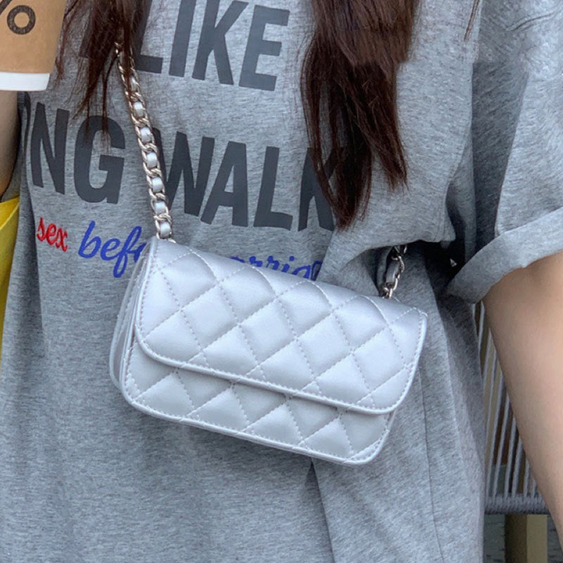 (WD5850) Small Fashion Bags Ladies Bag Embroidered Puffy Shoulder Bag Fashion Women's PU Leather Shoulder Handbag