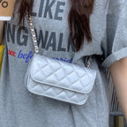 (WD5850) Small Fashion Bags Ladies Bag Embroidered Puffy Shoulder Bag Fashion Women's PU Leather Shoulder Handbag
