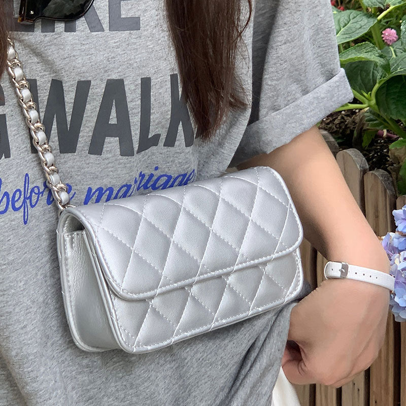 (WD5850) Small Fashion Bags Ladies Bag Embroidered Puffy Shoulder Bag Fashion Women's PU Leather Shoulder Handbag