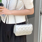 (WD5850) Small Fashion Bags Ladies Bag Embroidered Puffy Shoulder Bag Fashion Women's PU Leather Shoulder Handbag