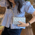 (WD5850) Small Fashion Bags Ladies Bag Embroidered Puffy Shoulder Bag Fashion Women's PU Leather Shoulder Handbag