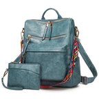 (WD5901) Lady Handbag Unisex Backpack Fashionable Custom Backpack Leather Backpack Large Capacity Women