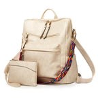 (WD5901) Lady Handbag Unisex Backpack Fashionable Custom Backpack Leather Backpack Large Capacity Women
