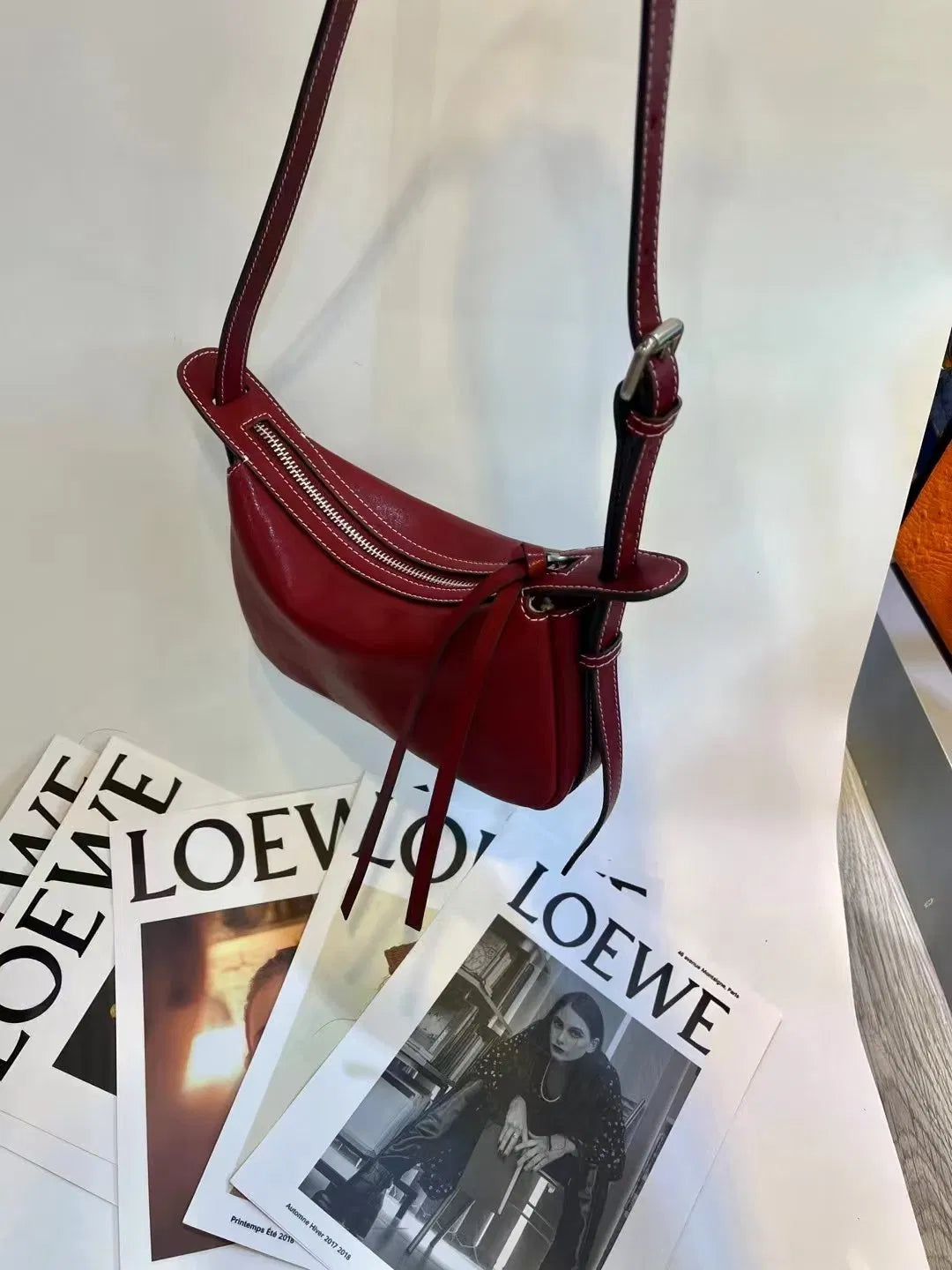 (WD5975) Plant Tanned Leather Underarm Classic Hobo Leather Bag Commuting Dumpling Bag
