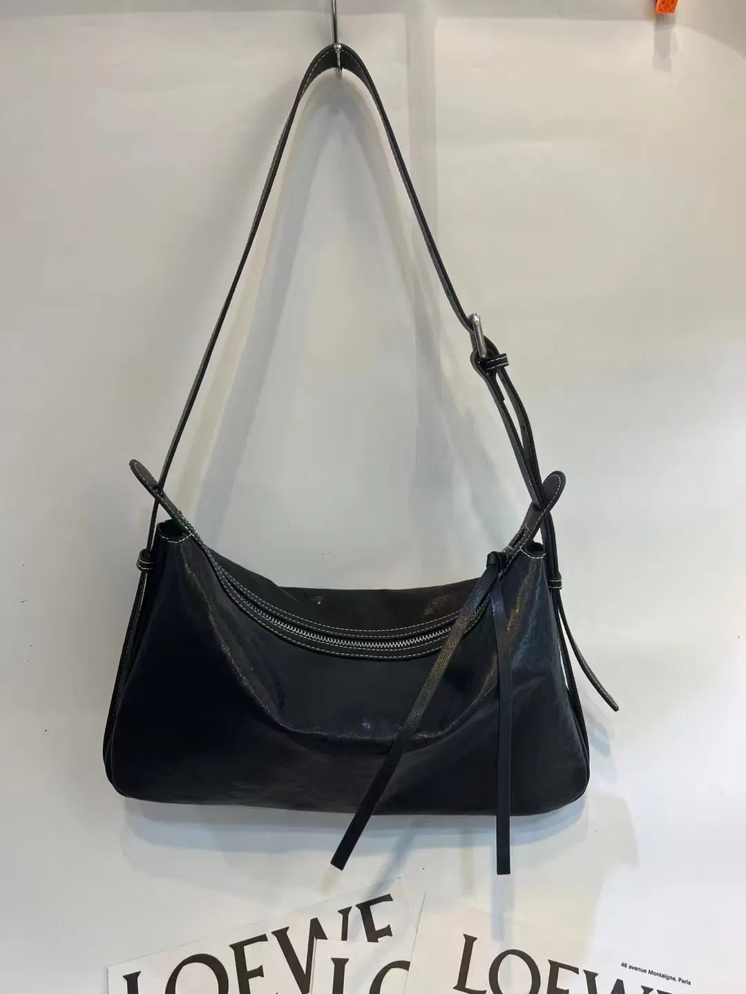 (WD5975) Plant Tanned Leather Underarm Classic Hobo Leather Bag Commuting Dumpling Bag
