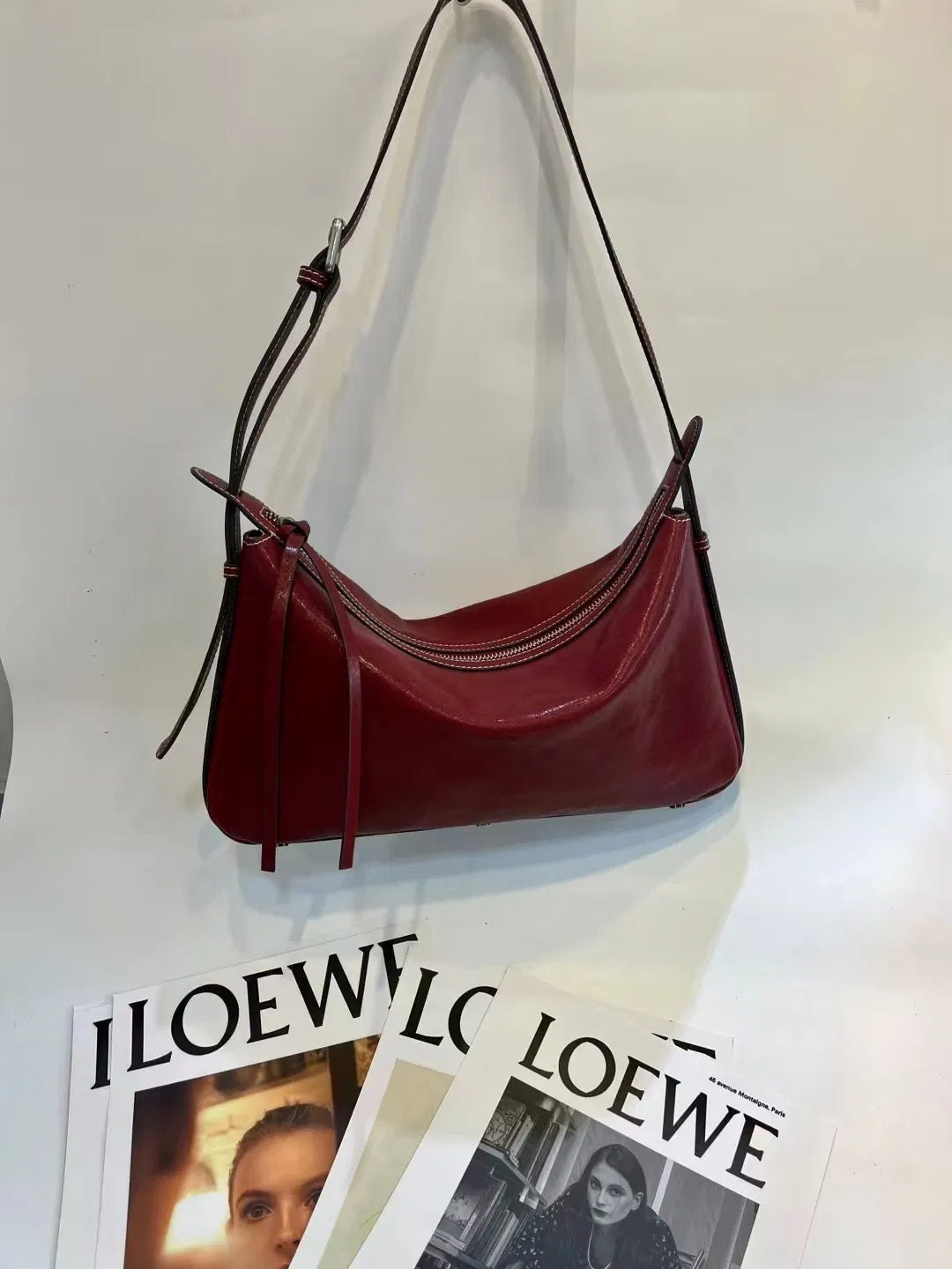 (WD5975) Plant Tanned Leather Underarm Classic Hobo Leather Bag Commuting Dumpling Bag