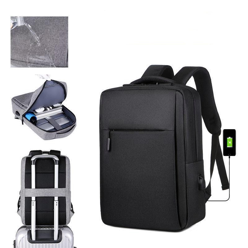 (WD6221) 2023 Backpack Menâ² S Casual USB Sports Backpack Business Commuting Computer Bag Travel Schoolbag Backpack Logo