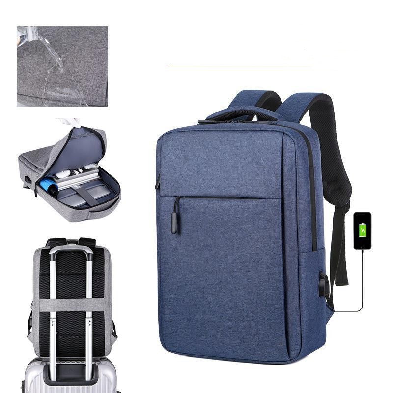 (WD6221) 2023 Backpack Menâ² S Casual USB Sports Backpack Business Commuting Computer Bag Travel Schoolbag Backpack Logo