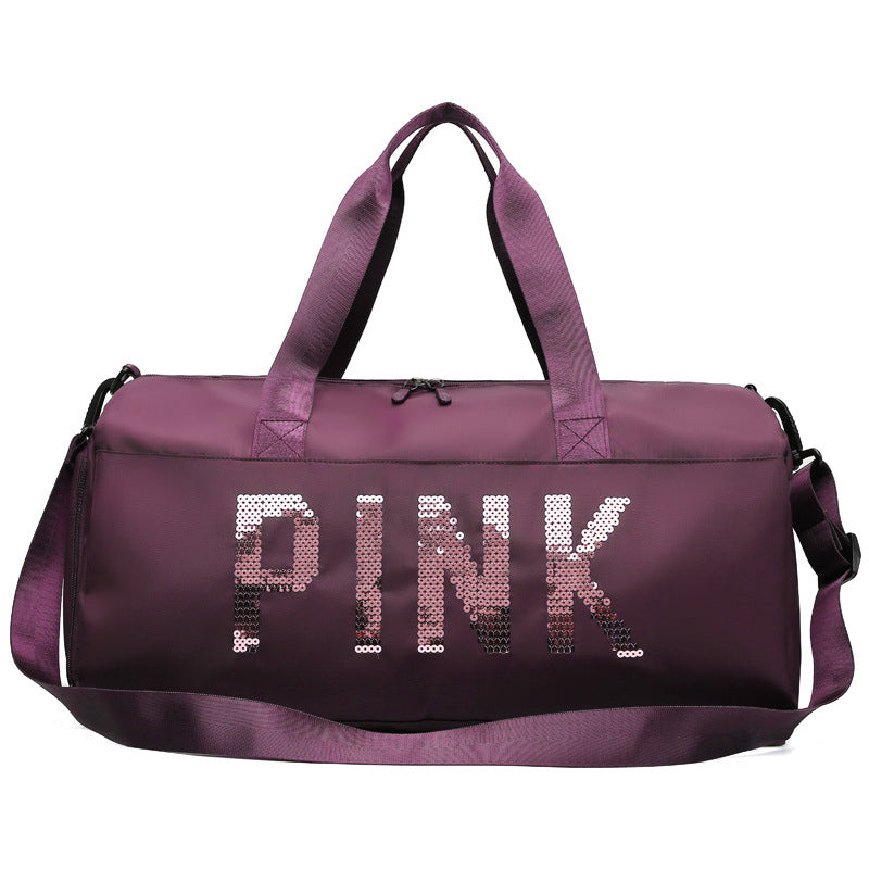 (WD6500) Custom Logo Weekend Tote Duffel Bag Polyester Gym Travel Bag for Women Men