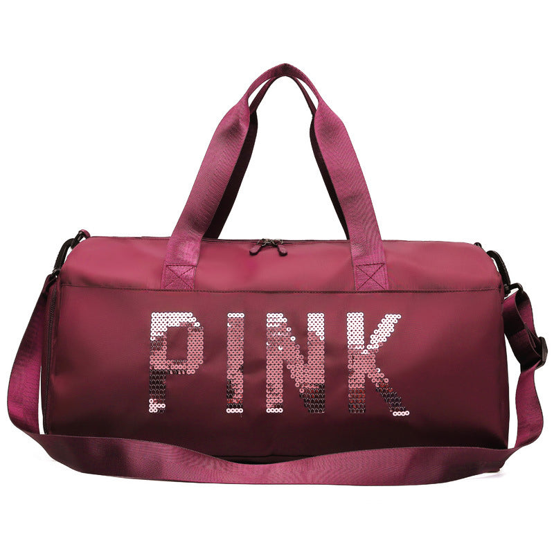 (WD6500) Custom Logo Weekend Tote Duffel Bag Polyester Gym Travel Bag for Women Men