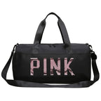 (WD6500) Custom Logo Weekend Tote Duffel Bag Polyester Gym Travel Bag for Women Men