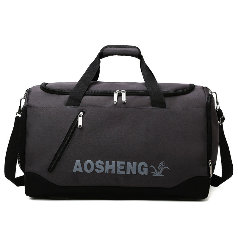 (WD6526) Large Capacity Canvas Travel Tote Handbag Luggage Duffel Bags