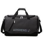 (WD6526) Large Capacity Canvas Travel Tote Handbag Luggage Duffel Bags