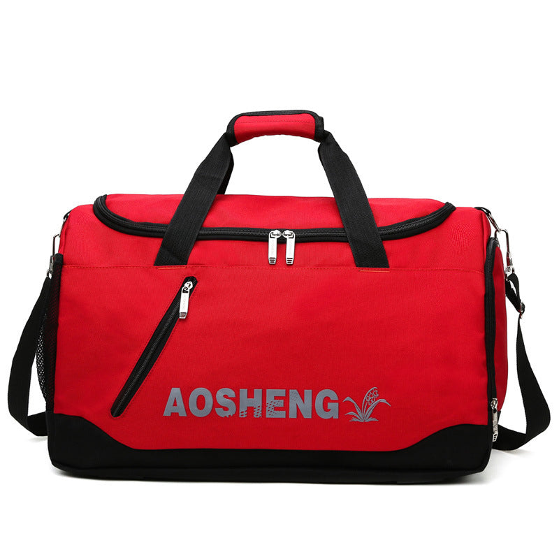 (WD6526) Large Capacity Canvas Travel Tote Handbag Luggage Duffel Bags