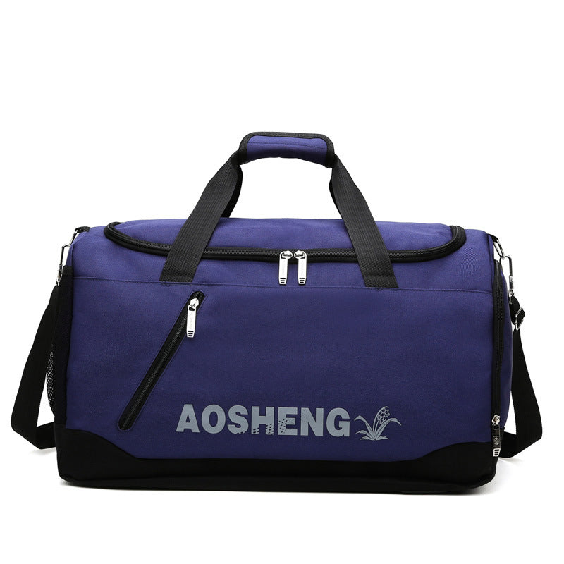 (WD6526) Large Capacity Canvas Travel Tote Handbag Luggage Duffel Bags