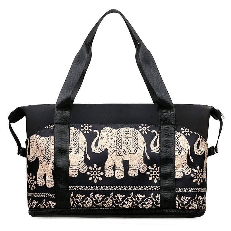 (WD6538) Durable Canvas Travel Tote Luggage Bag