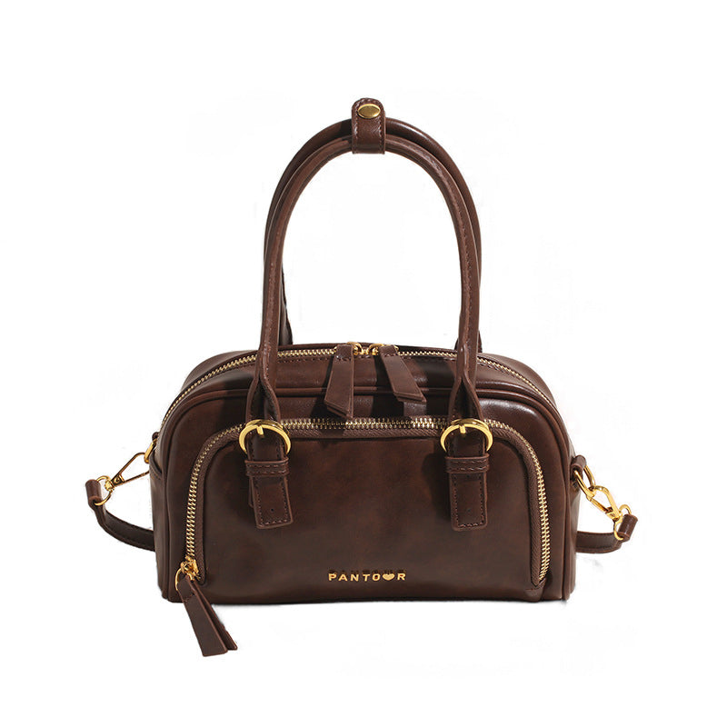 (WD6879) Retro Bowling Bag Women's New Dirt-Style Tote Pillow Bag