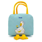 Yellow Duck Bento Bag Cute Cartoon Bento Bag Lunch Bag Handbag Storage Thermal Bag Canvas Lunch Box Bag (WDL8133)