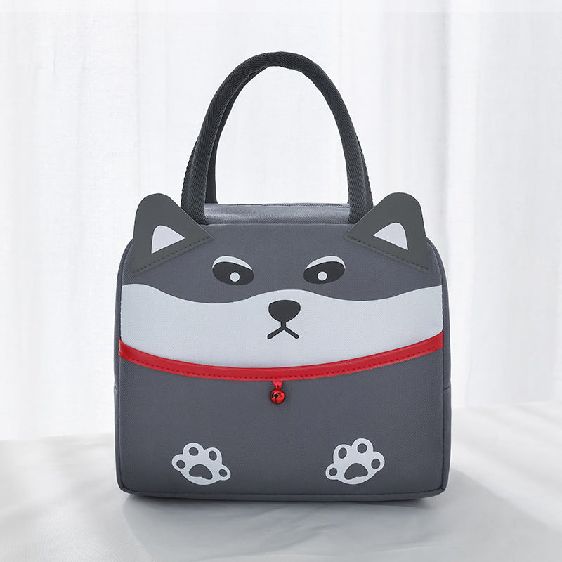 Yellow Duck Bento Bag Cute Cartoon Bento Bag Lunch Bag Handbag Storage Thermal Bag Canvas Lunch Box Bag (WDL8133)